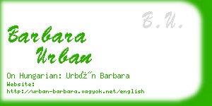 barbara urban business card